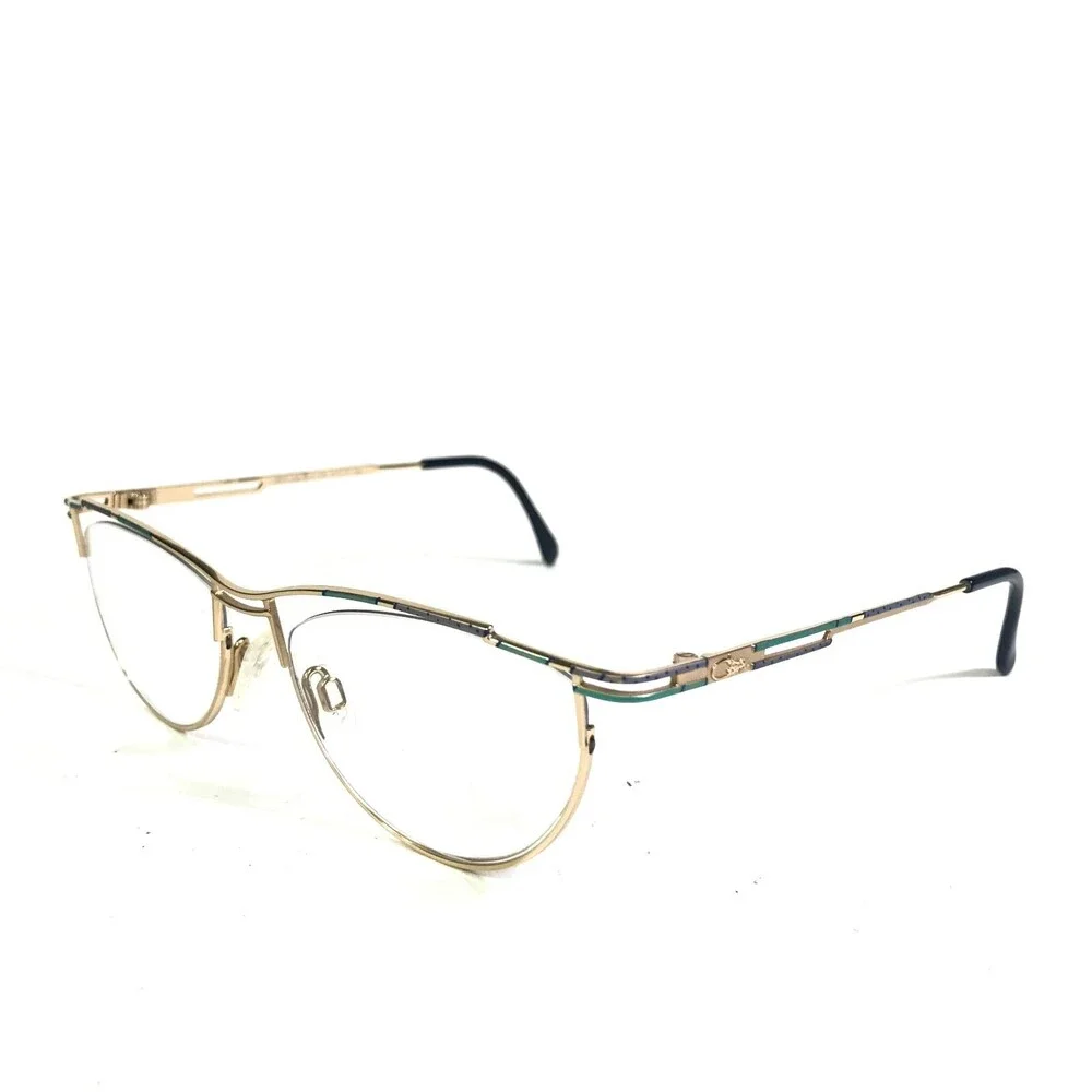Cazal Eyeglasses Frames MOD 113 Col.776 Green Gold Round Full Rim 51-17-135